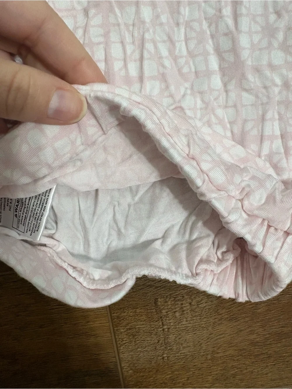 Magnetic Me girl Light Pink Long Sleeve Sleep Sack with Geometric Print NB-3m